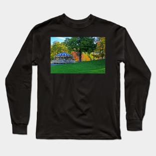 Boston MA Boston Common Carousel Autumn Trees Foliage Long Sleeve T-Shirt